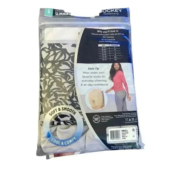 JOCKEY ESSENTIALS SEAMFREE 360 SLIMMING SHORTS PANTYBLACK SIZESM - Picture 2 of 2